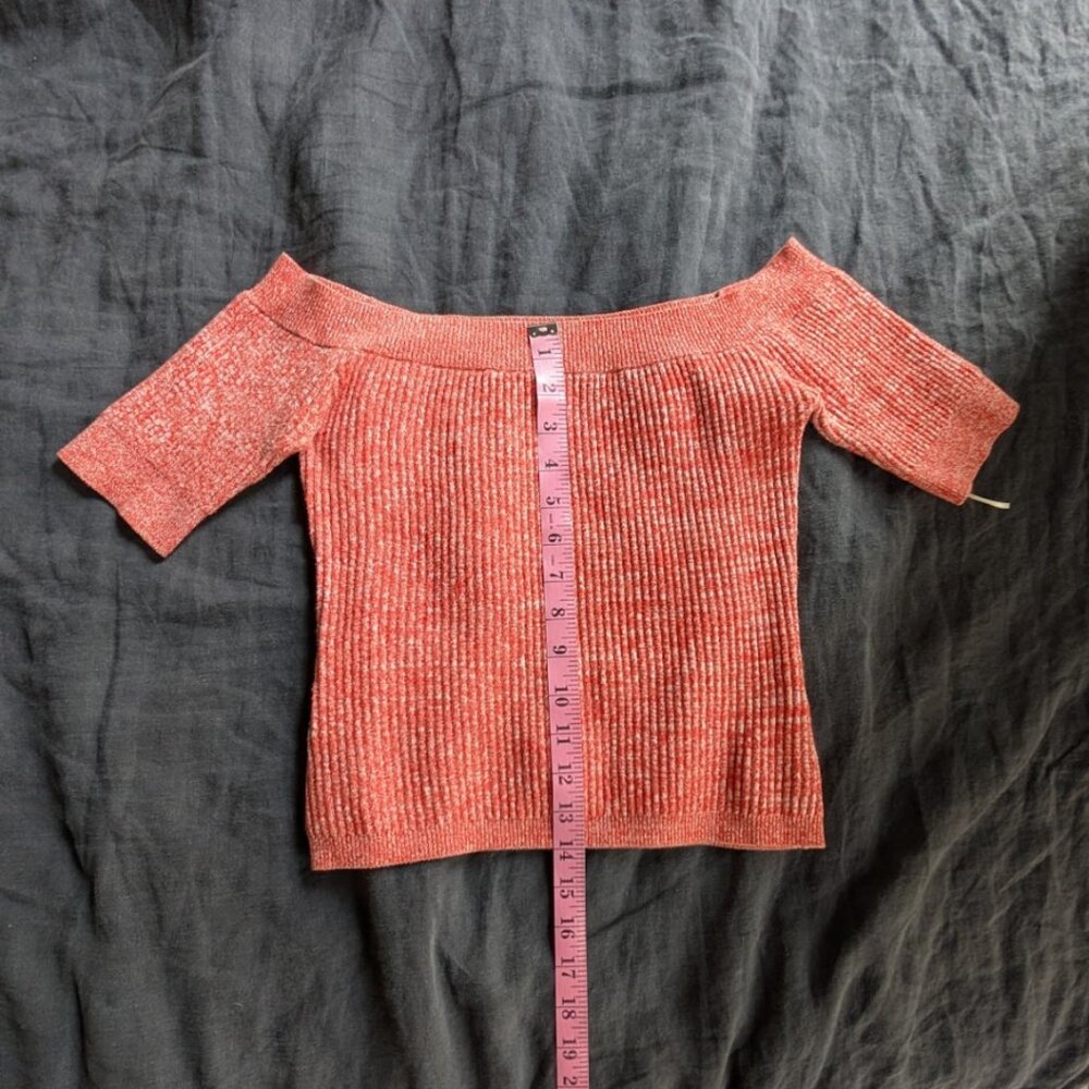 Ganni Coral off the shoulder knitted top size XS - Picture 4 of 6